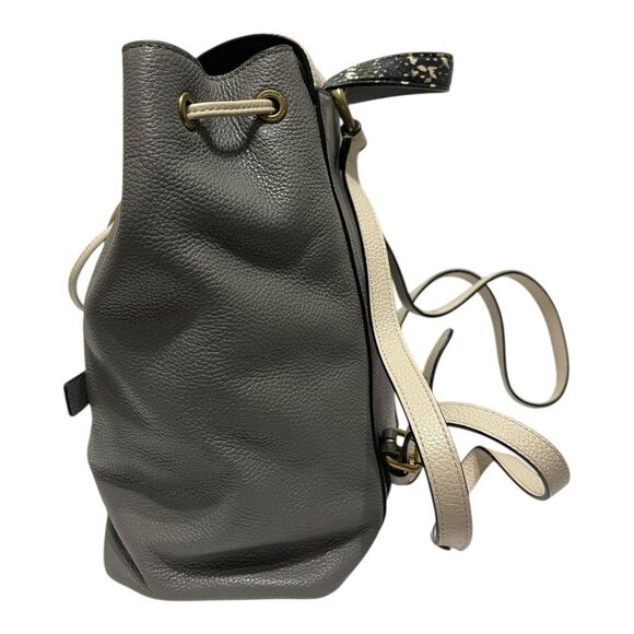 Coach Evie Backpack In Colorblock With Snakeskin Detail - Picture 4 of 12